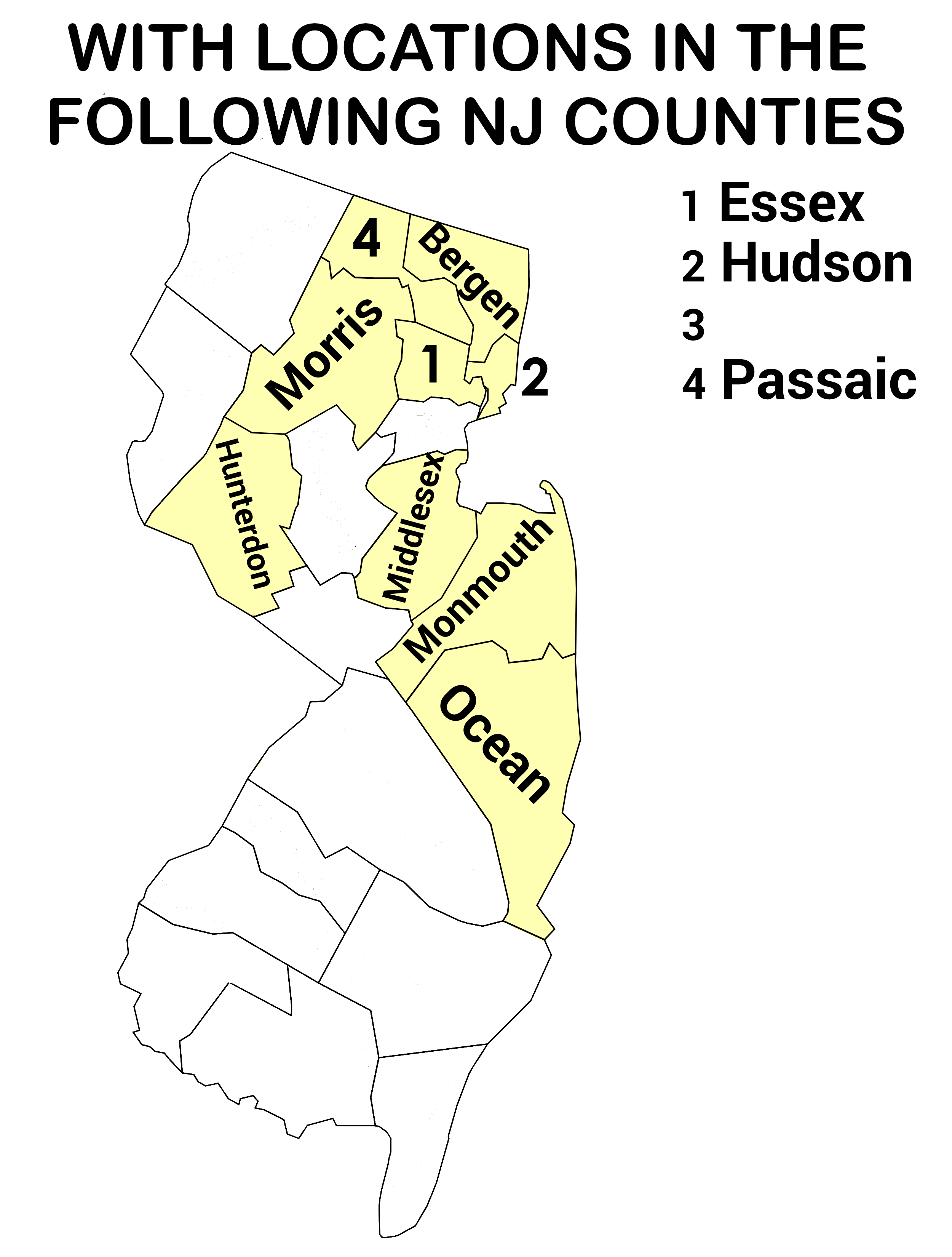 Gray Wolves Distributing New Jersey Locations By County